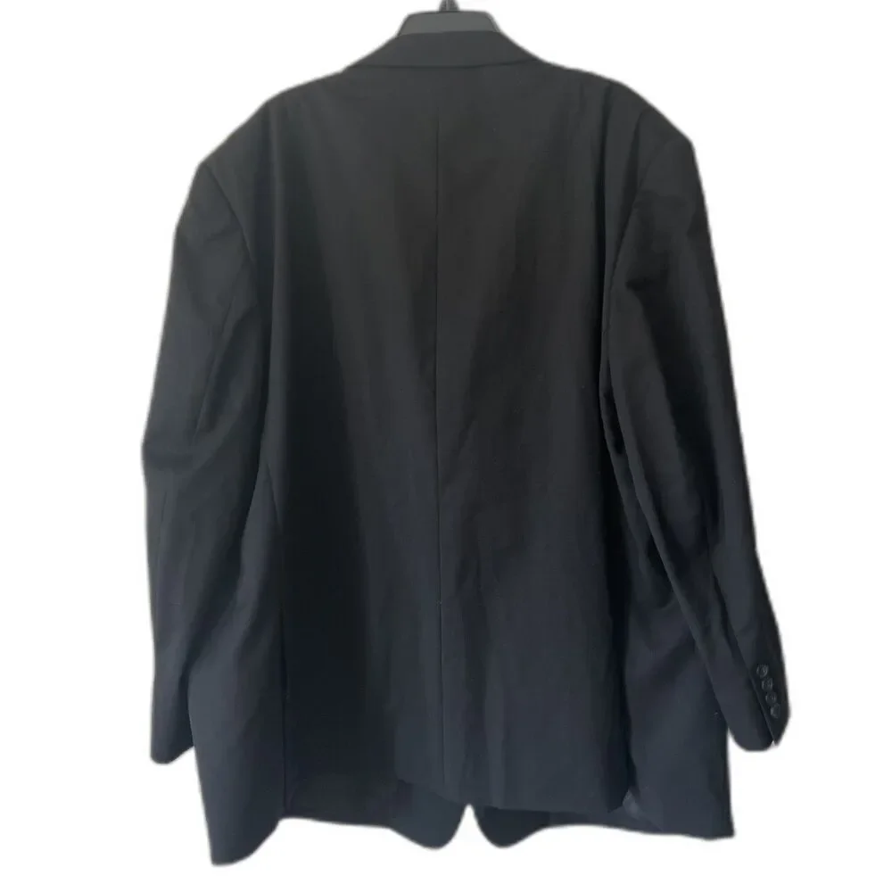 XXXL Mens Italian Black Suit Jacket Blazer by Pronto Uomo Platinum Executive Fit